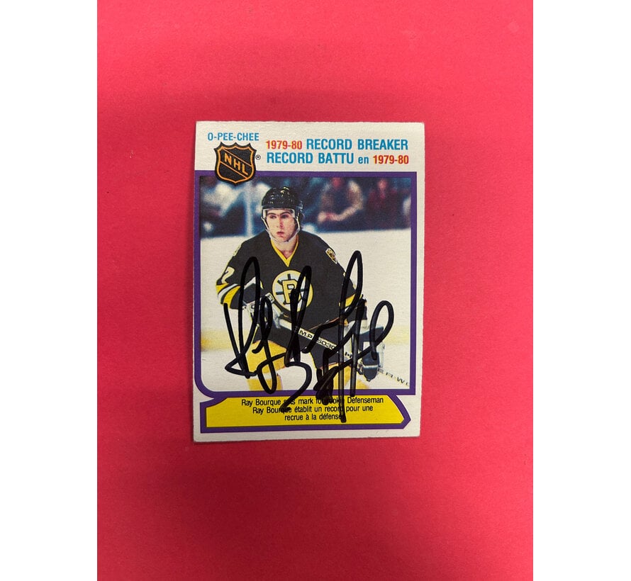 1980-81 OPC RAY BOURQUE AUTOGRAPHED