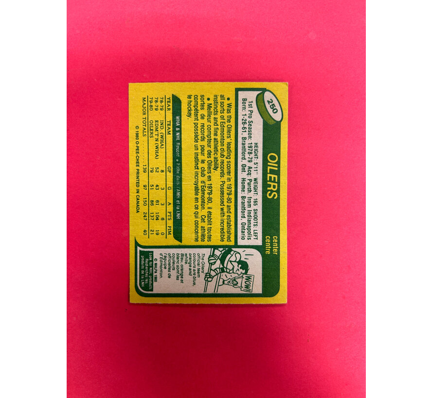 1980-81 O-PEE-CHEE WAYNE GRETZKY 2ND YEAR CREASED