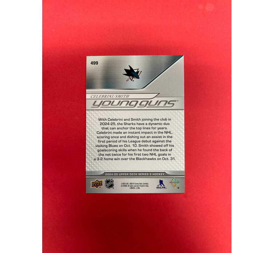 2024-25 UPPER DECK SERIES 2 CELEBRINI SMITH YOUNG GUNS TEAMATES