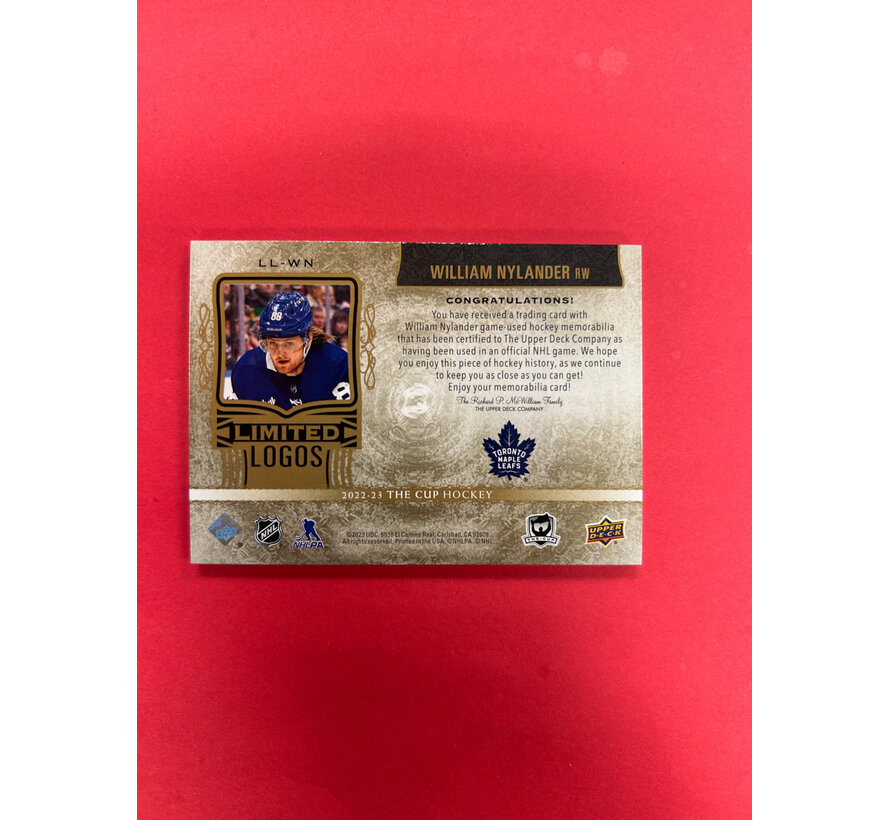 2022-23 UPPER DECK THE CUP WILLIAM NYLANDER LIMITED LOGOS /25