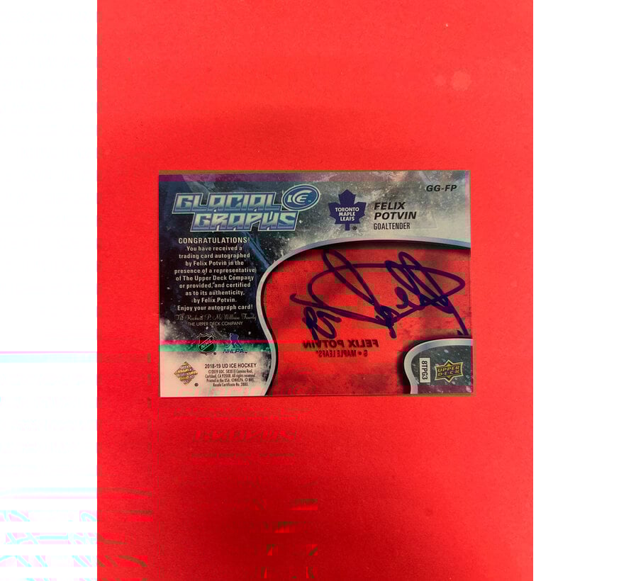 2018-19 UPPER DECK ICE FELIX POTVIN GLACIAL GRAPHS