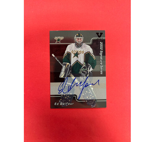 IN THE GAME 2002 IN THE GAME SIGNATURE SERIES ED BELFOUR VAULT AUTOGRAPH