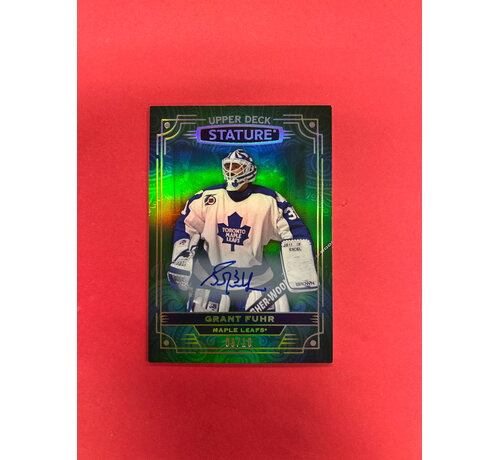 UPPER DECK 2022-23 UPPER DECK STATURE GRANT FUHR AUTOGRAPH GREEN /10