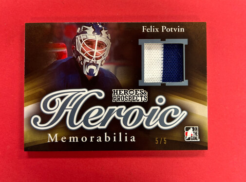 IN THE GAME 2015-16 IN THE GAME FELIX POTVIN HEROIC MEMORABILIA PATCH /5