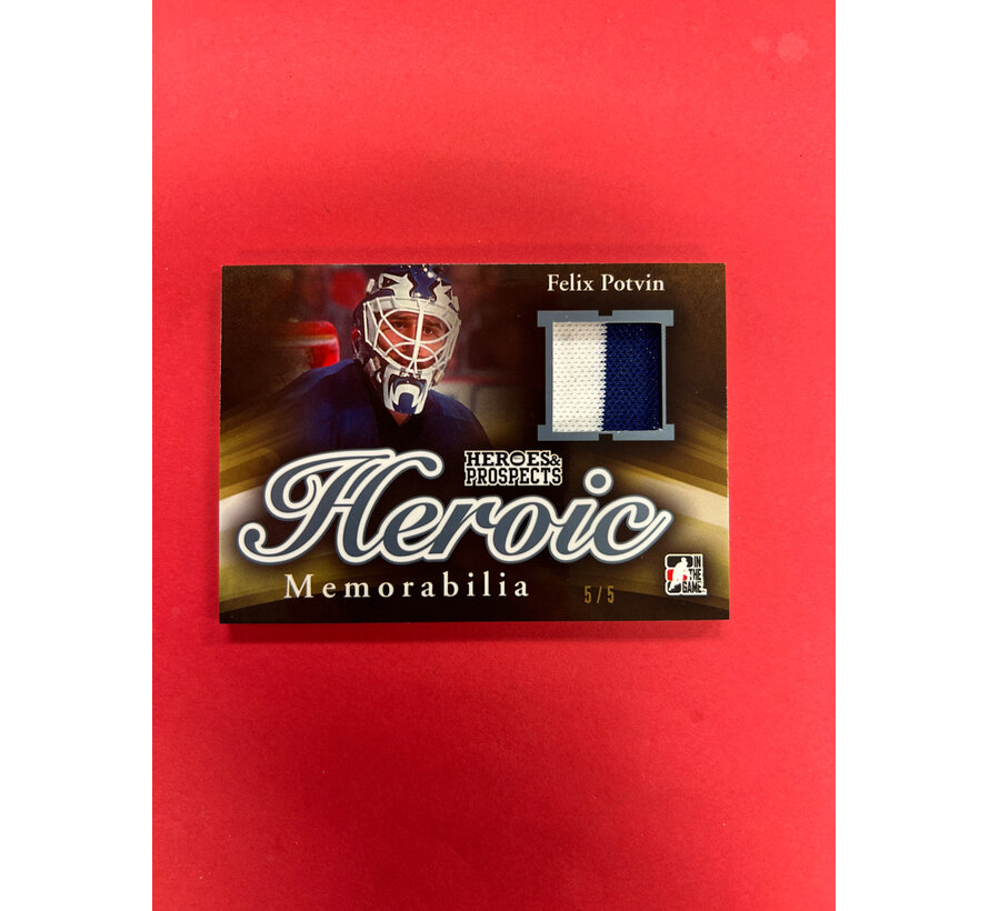 2015-16 IN THE GAME FELIX POTVIN HEROIC MEMORABILIA PATCH /5