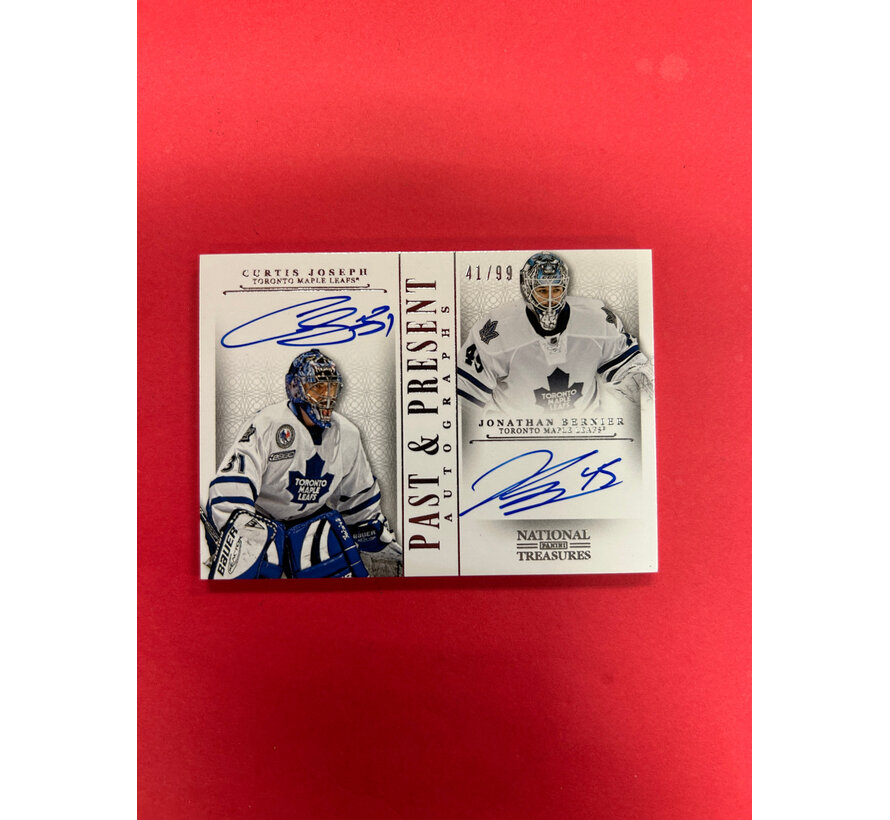 2013-14 PANINI NATIONAL TREASURES PAST AND PRESENT SIGNATURES JOSEPH/ BERNIER