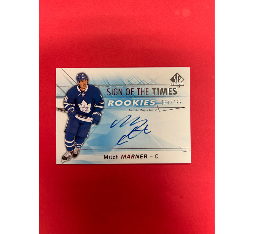 2016-17 SP AUTHENTIC MITCH MARNER SIGN OF THE TIMES ROOKIES /199