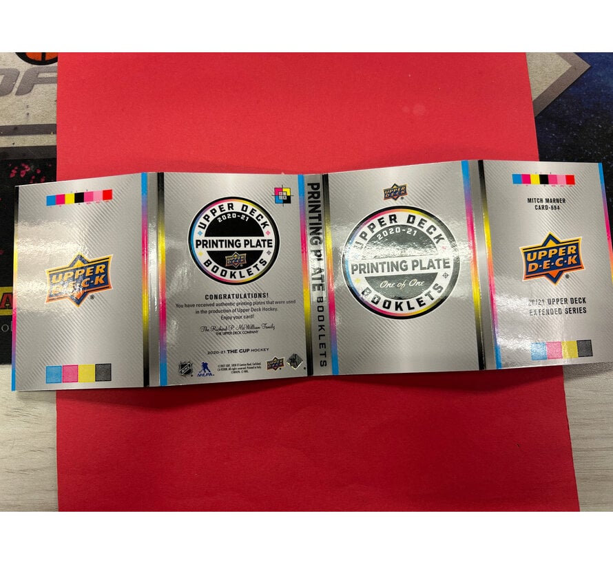 2020-21 UPPER DECK THE CUP PRINTING PLATE BOOKLETS MITCH MARNER 1/1