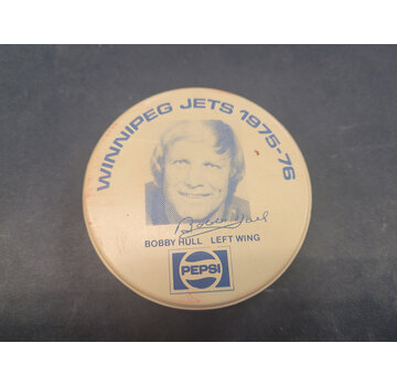 VINTAGE WINNIPEG JETS PUCK 1975-76 BOBBY HULL PEPSI