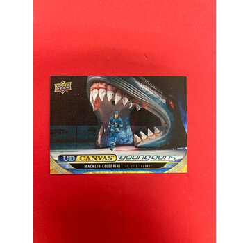 UPPER DECK 2024-25 UPPER DECK EXTENDED SERIES MACKLIN CELEBRINI YOUNG GUNS CANVAS