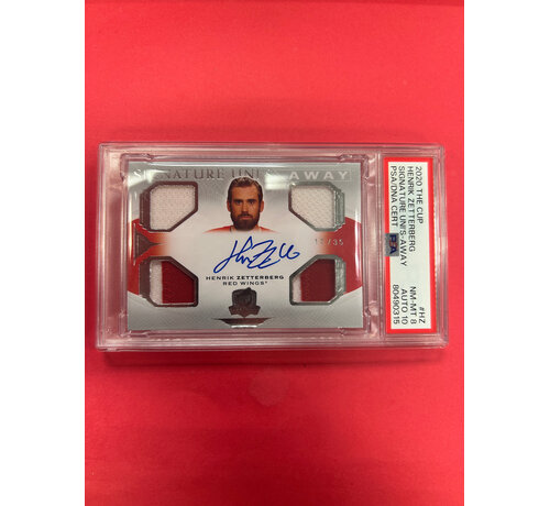 UPPER DECK 2020-21 UPPER DECK THE CUP HENRIK ZETTERBERG SIGNATURE UNI'S AWAY PSA GRADED 8 AUTO 10