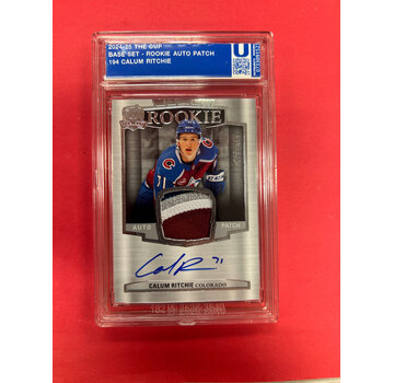UPPER DECK 2024-25 UPPER DECK THE CUP CALUM RITCHIE ROOKIE AUTO PATCH /249