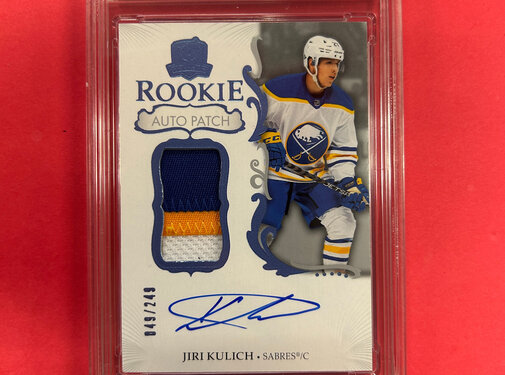 UPPER DECK 2023-24 UPPER DECK THE CUP JIRI KULICH ROOKIE AUTO PATCH /249