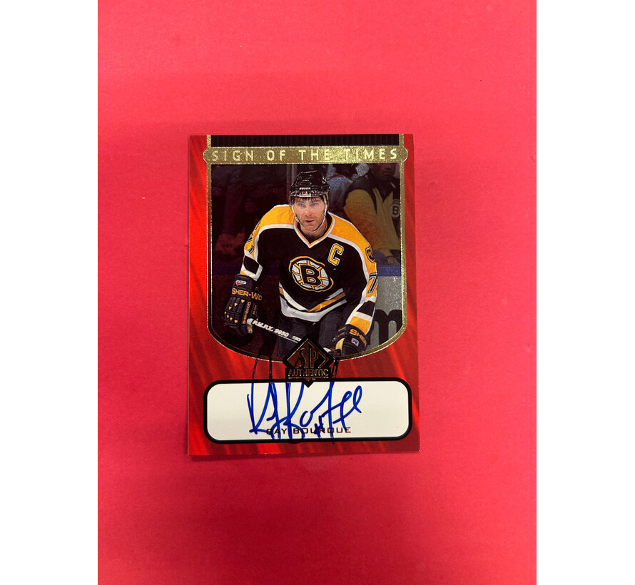 1998 UPPER DECK SP RAY BOURQUE  SIGN OF THE TIMES