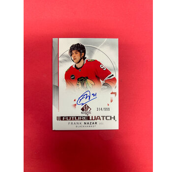 UPPER DECK 2024-25 SP AUTHENTIC FRANK NAZAR FUTURE WATCH AUTOGRAPH /999 CORNER DING