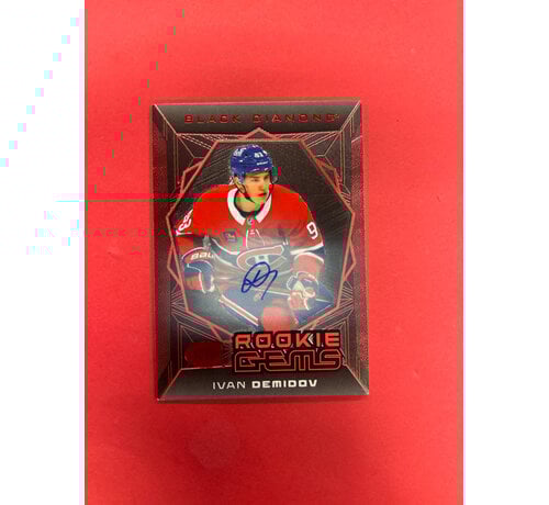 UPPER DECK 2025-26 UPPER DECK BLACK DIAMOND IVAN DEMIDOV ROOKIE GEMS AUTO RUBY 10/10