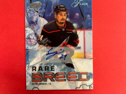UPPER DECK 2025-26 UPPER DECK FLAIR SETH JARVIS RARE BREED AUTOGRAPH /99