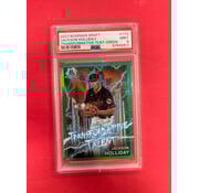 TOPPS 2023 BOWMAN CHROME DRAFT JACKSON HOLIDAY TRANSFORMATIVE TALENT GREEN /99 PSA GRADED 9