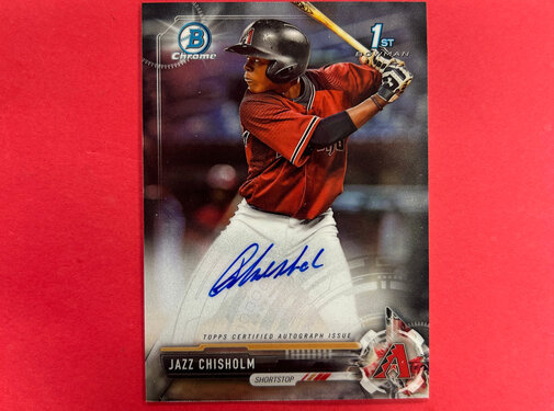 BOWMAN 2017 BOWMAN CHROME JAZZ CHISHOLM 1ST BOWMAN ROOKIE AUTO