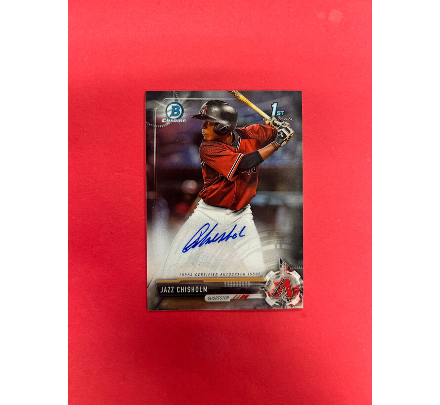 2017 BOWMAN CHROME JAZZ CHISHOLM 1ST BOWMAN ROOKIE AUTO