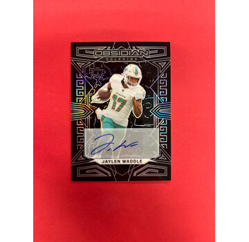 PANINI 2023 PANINI OBSIDIAN FOOTBALL JAYLEN WADDLE OBSIDIAN AUTOGRAPHS