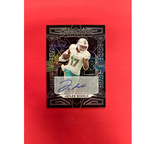 PANINI 2023 PANINI OBSIDIAN FOOTBALL JAYLEN WADDLE OBSIDIAN AUTOGRAPHS