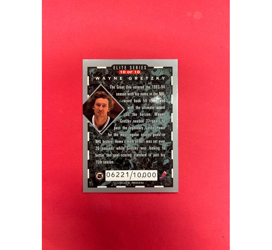 1993 LEAF WAYNE GRETZKY ELITE SERIES /10000