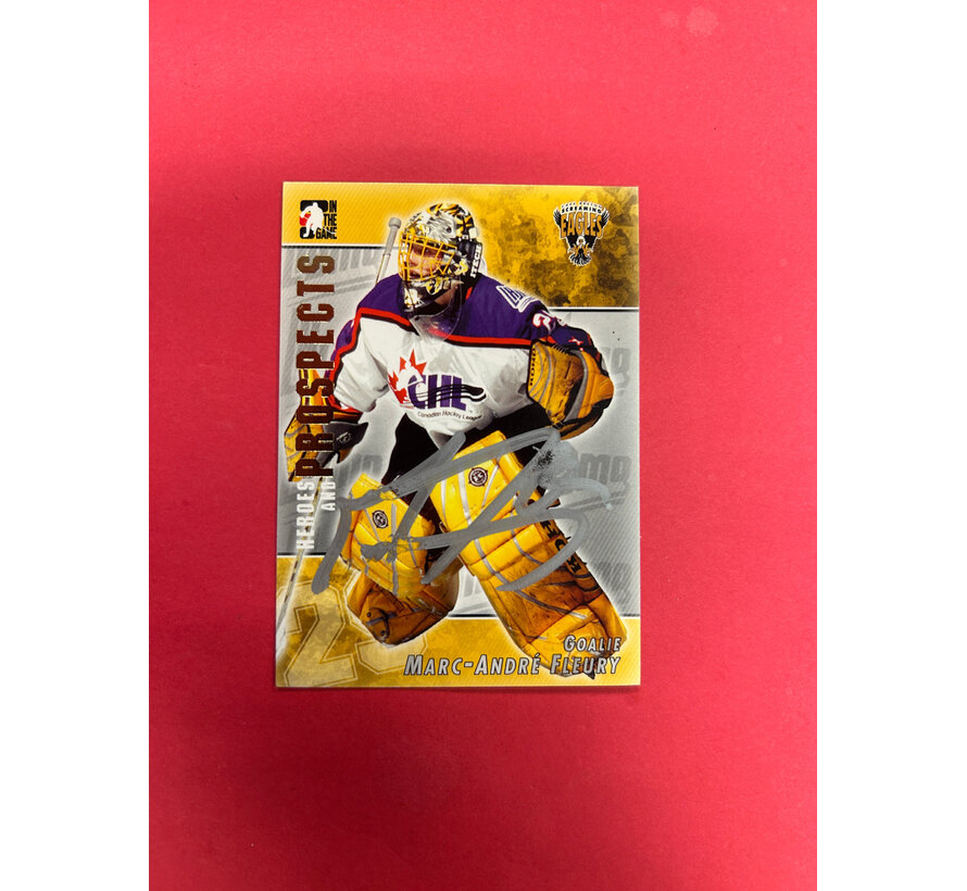 2004-05 IN THE GAME MARC ANDRE FLEURY PROSPECTS IN PERSON AUTO