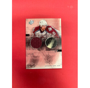 UPPER DECK 2000 UPPER DECK SPX PETER FORSBERG WINNING MATERIALS PUCK JERSEY