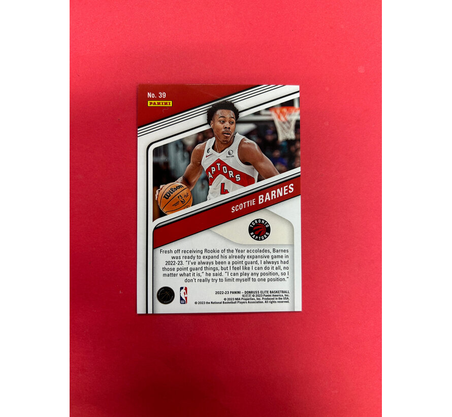 2022 DONRUSS ELITE SCOTTIE BARNES MOTHERS DAY PINK /17