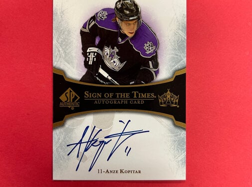 UPPER DECK 2007-08 UPPER DECK SP AUTHENTIC ANZE KOPITAR SIGN OF THE TIMES