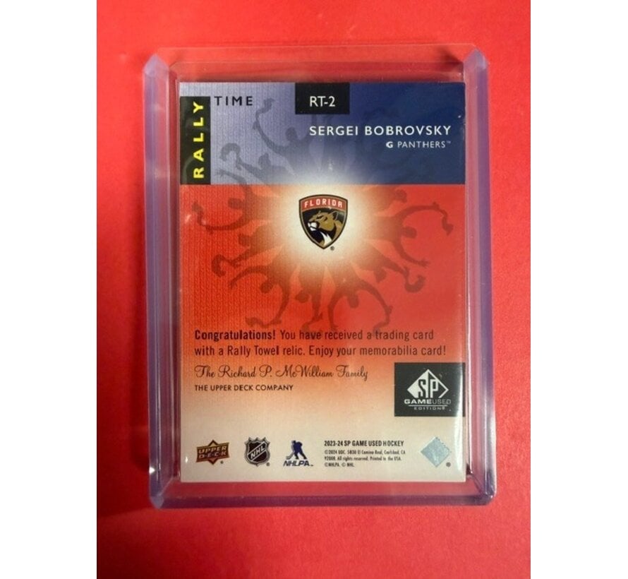 2023-24 SP GAME USED RALLY TIME SERGEI BOBROVSKY 16/50 #RT-2