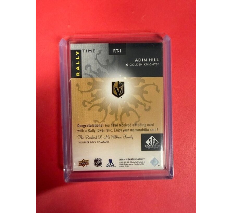 2023-24 SP GAME USED RALLY TIME ADIN HILL 44/50 #RT-1