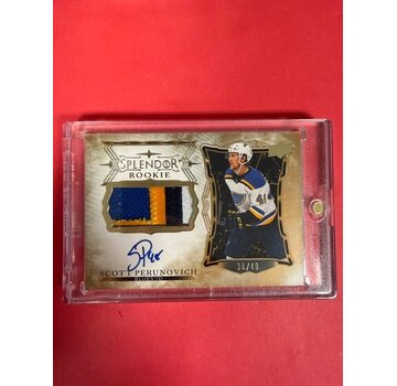 UPPER DECK 2021-22 SPLENDOR ROOKIE PATCH AUTO SCOTT PERUNOVICH 38/49 #SP-SP