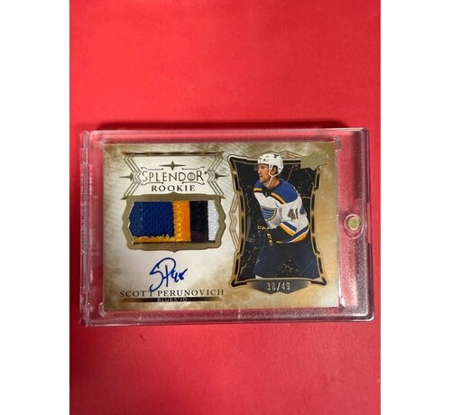 UPPER DECK 2021-22 SPLENDOR ROOKIE PATCH AUTO SCOTT PERUNOVICH 38/49 #SP-SP