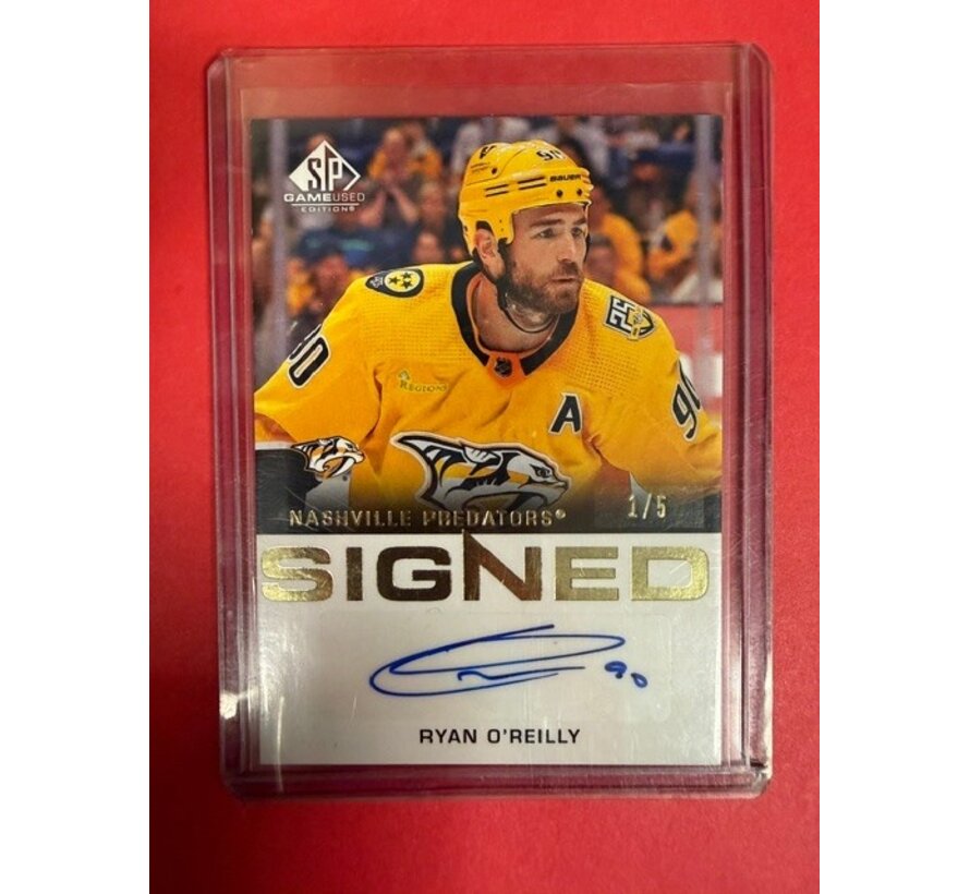 2023-24 SP GAME USED SINED RYAN O'REILLY 1/5 #SN-RO