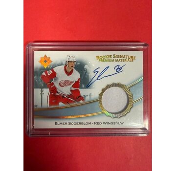 UPPER DECK 2022-23 ULTIMATE ROOKIUE SIGNATURE PREMIUM MATERIALS ELMER SODERBLOM 54/65 #RSP-ES