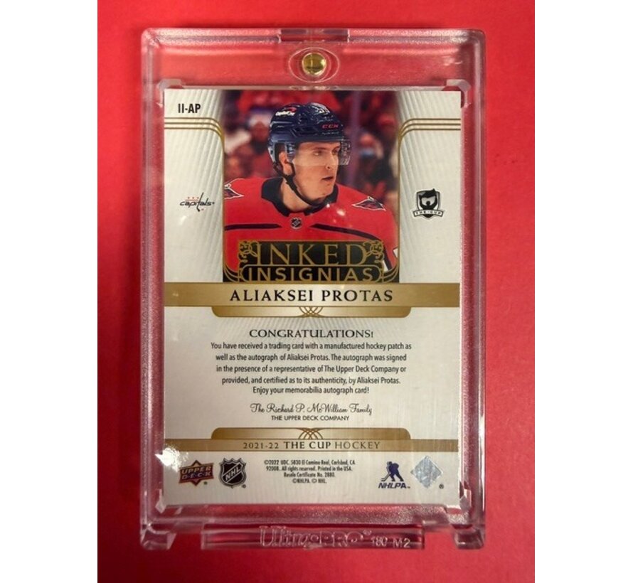 2021-22 THE CUP INKED INSIGNIAS ALIAKSEI PROTAS 26/75 #II-AP