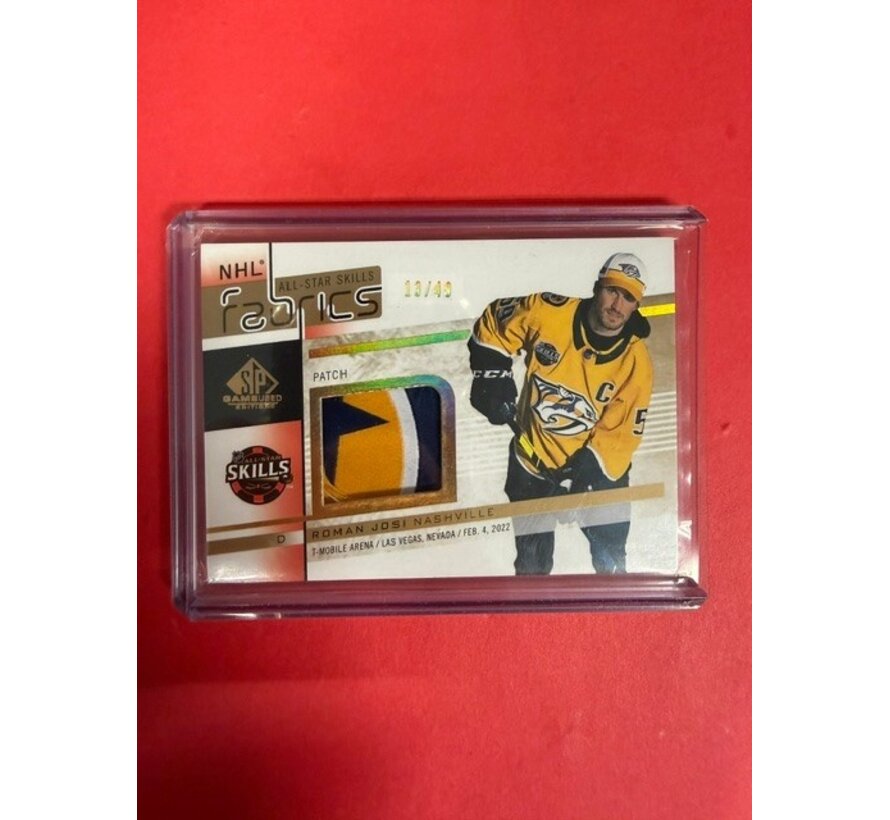 2022-23 SP GAME USED NHL FABRICS ALL STAR ROMAN JOSI 13/49 #AS-31