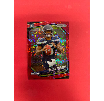 PANINI 2025 PANINI PRIZM JALEN MILROE RED RISCO ROOKIE /99