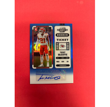 PANINI 2022 PANINI CONTENDERS TRENT MCDUFFIE ROOKIE AUTO TICKET BLUE /75