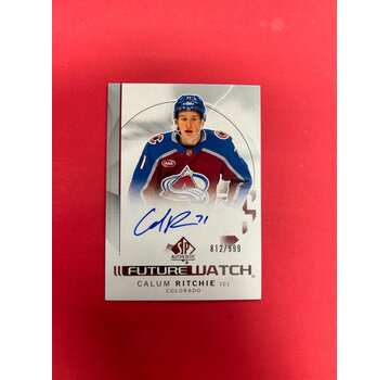 UPPER DECK 2024-25 SP AUTHENTIC CALUM RITCHIE FUTURE WATCH AUTOGRAPH /999