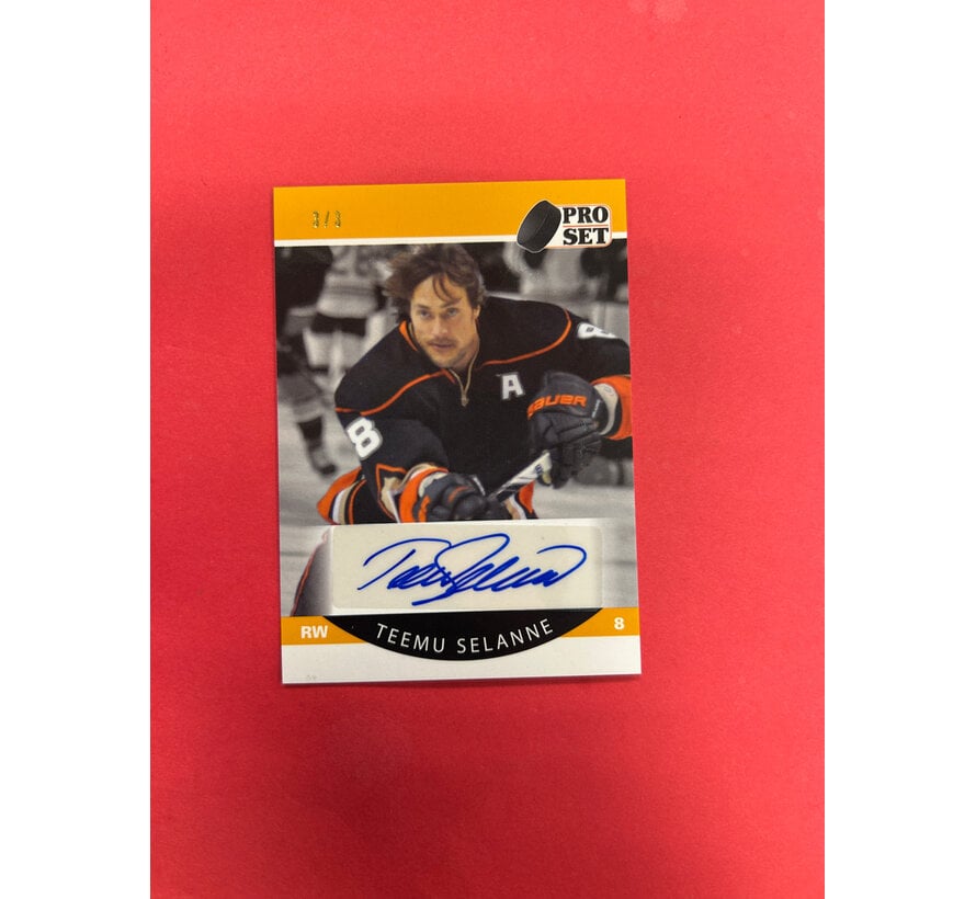 2021 LEAF PRO SET TEEMU SELANNE AUTOGRAPH 3/3
