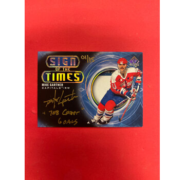 UPPER DECK 2020-21 SP AUTHENTIC MIKE GARTNER SIGN OF THE TIMES BLACK 1/15 INSCRIBED
