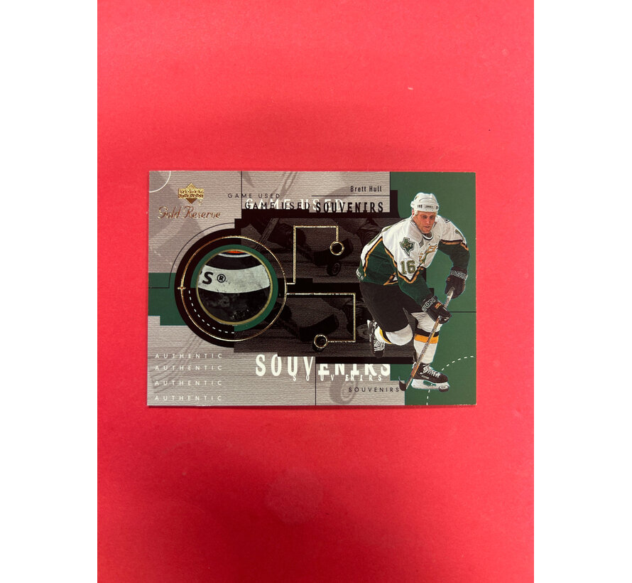 2000 UPPER DECK GOLD RESERVE BRETT HULL SOUVENIERS PUCK
