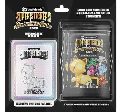 VEEFRIENDS VEEFRIENDS SUPER STICKER: SPECTACULAR SERIES WHITE ICE HANGER PACK