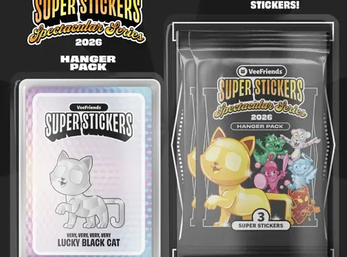 VEEFRIENDS VEEFRIENDS SUPER STICKER: SPECTACULAR SERIES WHITE ICE HANGER PACK