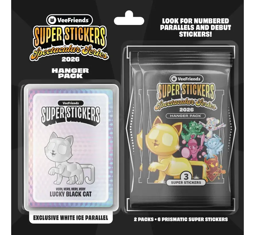 VEEFRIENDS SUPER STICKER: SPECTACULAR SERIES WHITE ICE HANGER PACK
