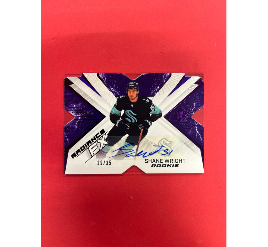 2022-23 UPPER DECK SPX SHANE WRIGHT RADIANCE FX ROOKIE AUTO /35