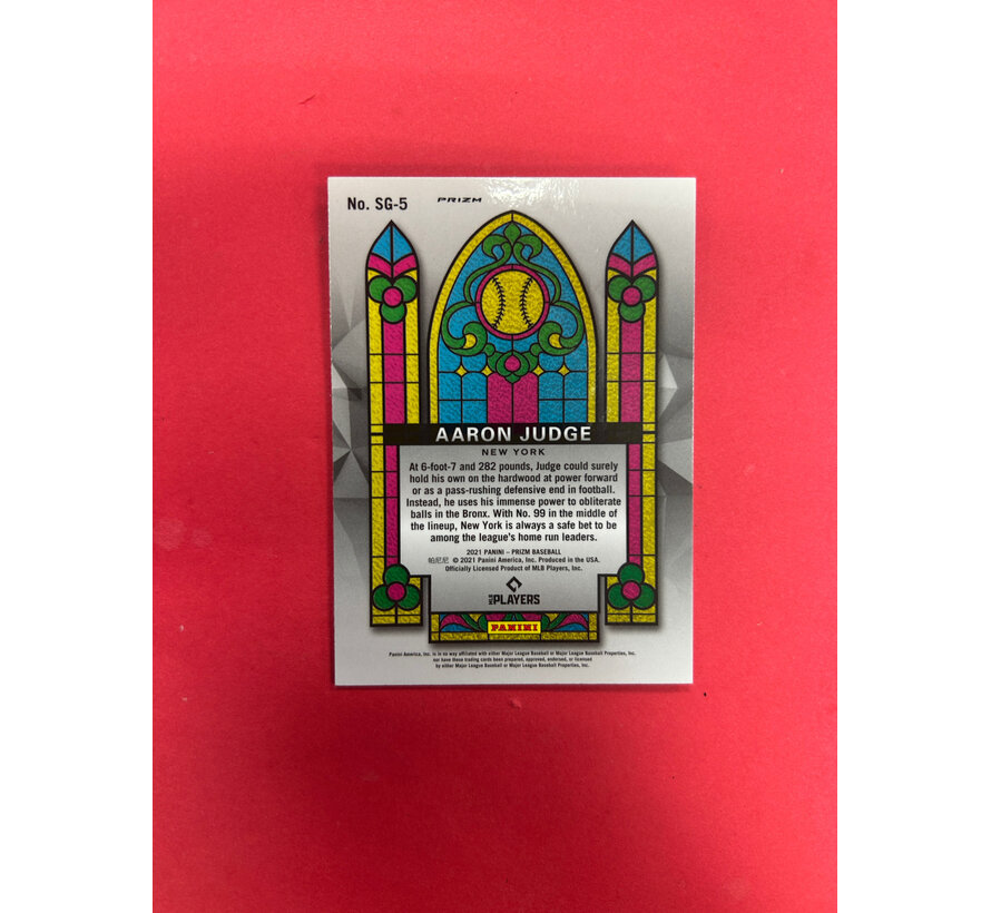 2021 PANINI PRIZM BASEBALL AARON JUDGE WHITE PRIZM MOSAIC STAINED GLASS